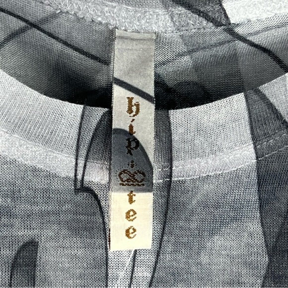 NEW-H.I.P tee brand scroll design, rhinestone FDL chick crew neck t-Shirt top - Picture 10 of 11